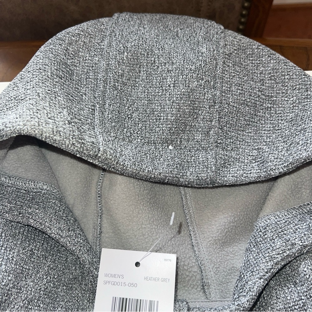 Spyder Active Full Zip Hoodie Womens Silver Size XL Raglan Pockets $129 🔥🔥 (N) - Picture 6 of 10